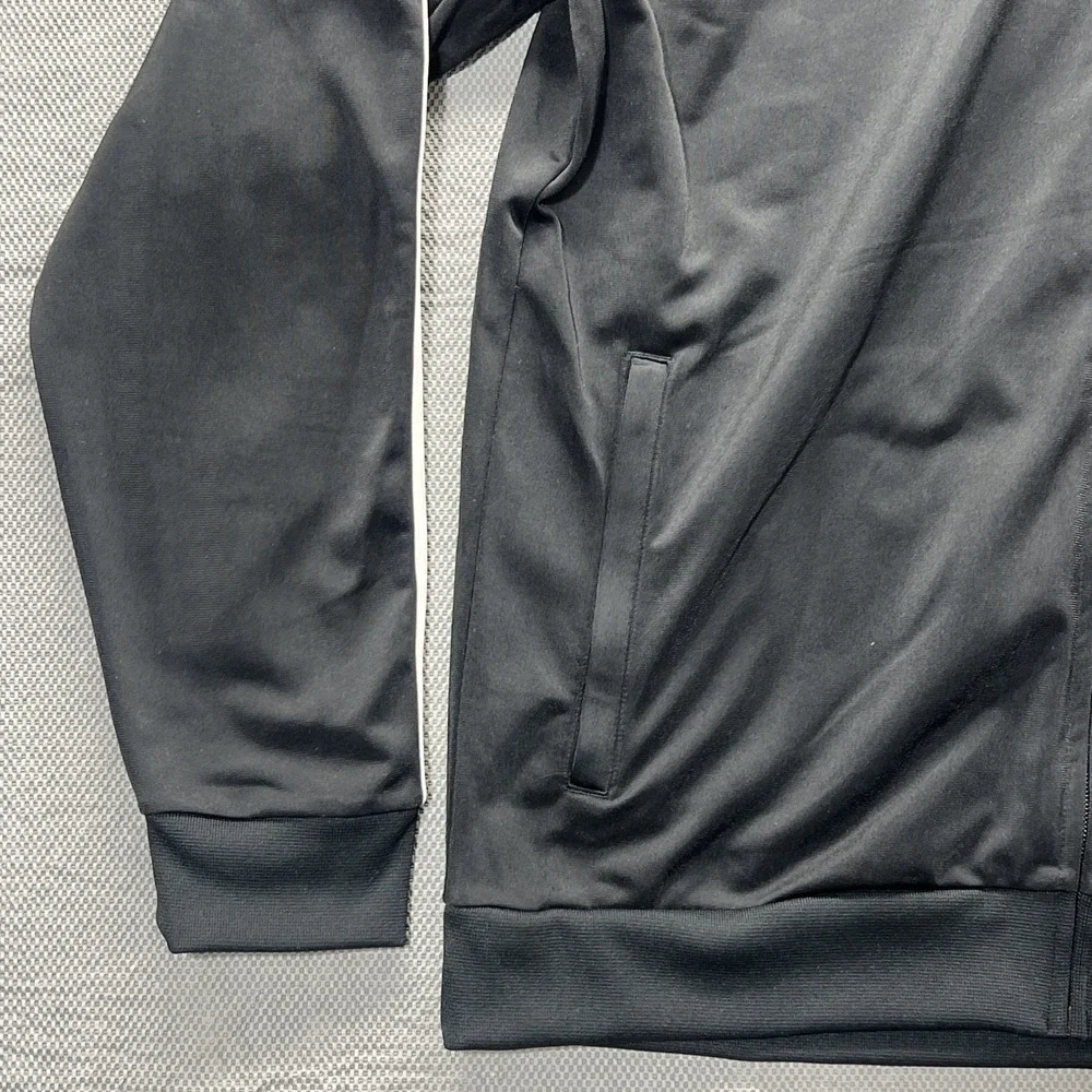 Adidas‎ Essential 3S Track Jacket Men's Full Zip Black DQ3070 Size Large